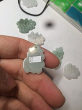 Load image into Gallery viewer, 100% Natural light green/white jadeite Jade blessed fortune pendant AF23
