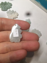 Load image into Gallery viewer, 100% Natural light green/white jadeite Jade blessed fortune pendant AF23
