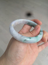 Load image into Gallery viewer, 53.7mm Certified Type A 100% Natural green/purple/brown Jadeite Jade bangle AR58-0523
