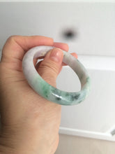 Load image into Gallery viewer, 53.7mm Certified Type A 100% Natural green/purple/brown Jadeite Jade bangle AR58-0523
