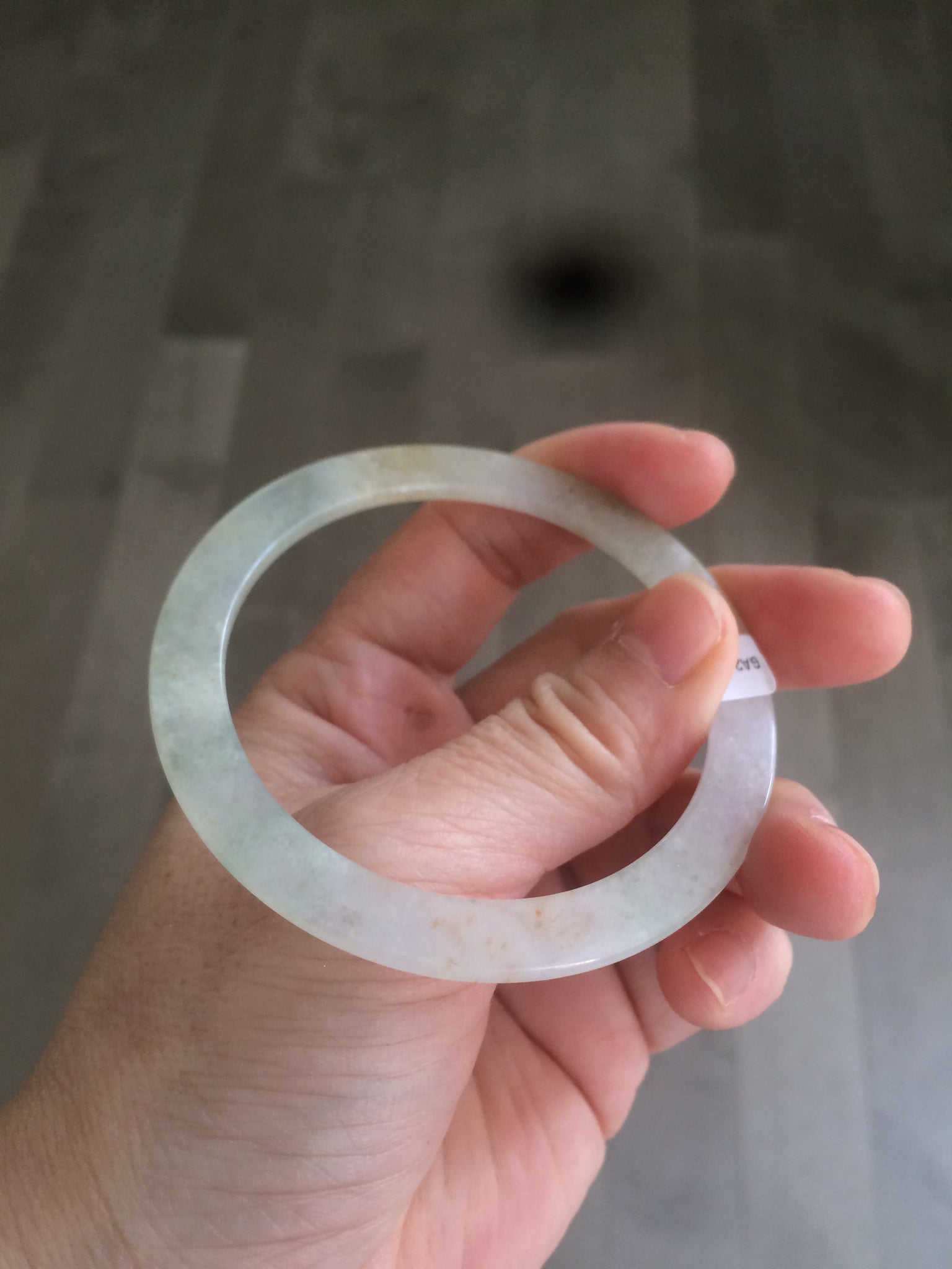 Load image into Gallery viewer, 54.3mm certified Type A 100% Natural icy light green/yellow thin Jadeite bangle AH51-1455