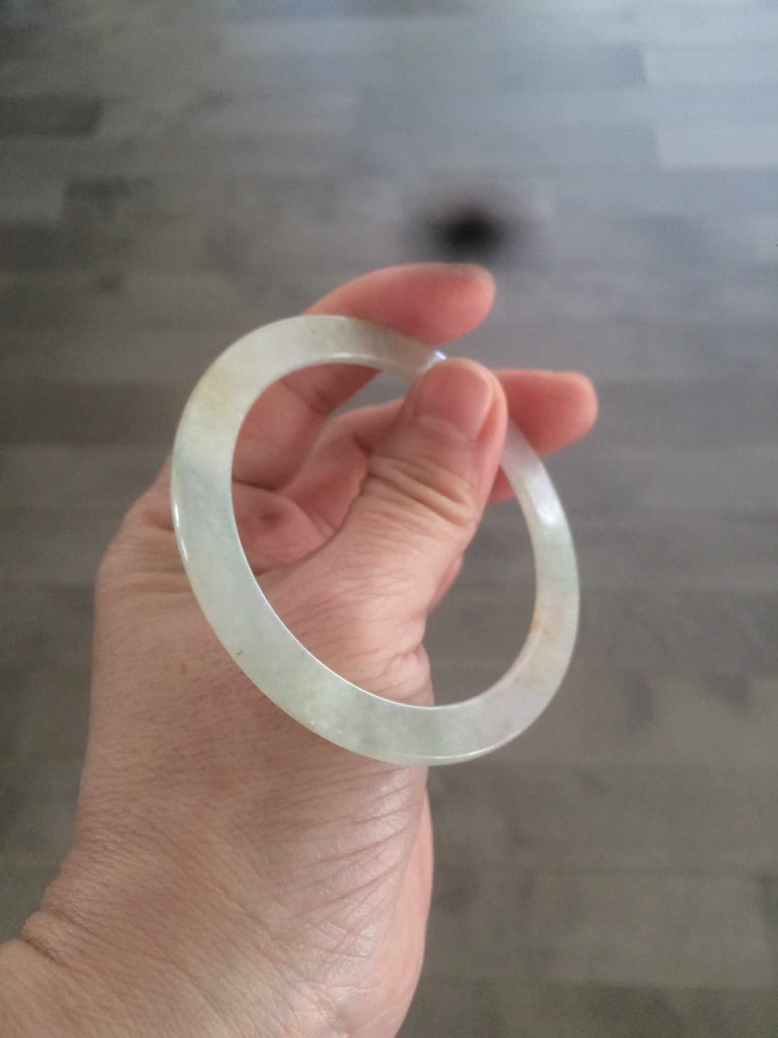 Load image into Gallery viewer, 54.3mm certified Type A 100% Natural icy light green/yellow thin Jadeite bangle AH51-1455