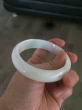 Load image into Gallery viewer, 56mm Certified Type A 100% Natural sunny green/white(白底青) Jadeite Jade bangle G71-1309

