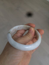 Load image into Gallery viewer, 57.7mm type A 100% Natural light purple white Jadeite Jade bangle AD69
