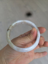 Load image into Gallery viewer, 57.7mm type A 100% Natural light purple white Jadeite Jade bangle AD69
