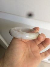 Load image into Gallery viewer, 57.7mm type A 100% Natural light purple white Jadeite Jade bangle AD69
