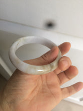 Load image into Gallery viewer, 57.7mm type A 100% Natural light purple white Jadeite Jade bangle AD69
