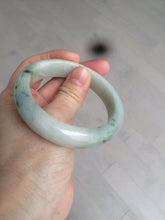 Load image into Gallery viewer, 54.7mm certified 100% natural type A light green/white/brown jadeite jade bangle X116-7753
