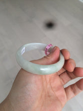 Load image into Gallery viewer, 53mm certified Type A 100% Natural green oval Jadeite Jade bangle AQ39-2695
