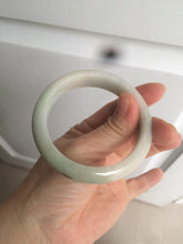 Load image into Gallery viewer, 54.7mm certified 100% natural type A light green/white/brown jadeite jade bangle X116-7753
