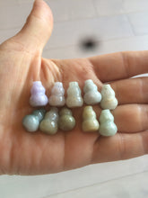 Load image into Gallery viewer, 100% natural type A 3D white/yellow/purple/brown Jadeite jade gourd ( 葫芦, 福禄) pendant AF31
