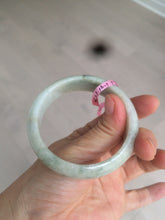 Load image into Gallery viewer, 55.2mm Type A 100% Natural green Jadeite Jade bangle AQ38

