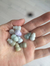 Load image into Gallery viewer, 100% natural type A 3D white/yellow/purple/brown Jadeite jade gourd ( 葫芦, 福禄) pendant AF31
