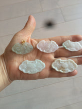 Load image into Gallery viewer, 100% Natural green/white icy Jadeite Jade healthy and longevity lock pendant AF30

