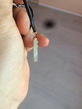 Load image into Gallery viewer, 100% Natural green/white icy Jadeite Jade healthy and longevity lock pendant AF30
