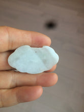 Load image into Gallery viewer, 100% Natural green/white icy Jadeite Jade healthy and longevity lock pendant AF30
