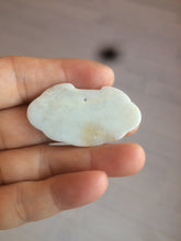 Load image into Gallery viewer, 100% Natural green/white icy Jadeite Jade healthy and longevity lock pendant AF30
