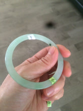 Load image into Gallery viewer, 56.9mm Certified Type A 100% Natural icy sunny green super thin style Jadeite bangle U59-6989
