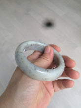 Load image into Gallery viewer, 52.8mm certified 100% Natural beige with black/brown flying dandelions Osmanthus fragrans cake nephrite Jade bangle HT56-5157
