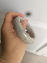 Load image into Gallery viewer, 52.8mm certified 100% Natural beige with black/brown flying dandelions Osmanthus fragrans cake nephrite Jade bangle HT56-5157
