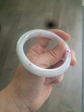Load image into Gallery viewer, 56.7mm Certified Type A 100% Natural icy light green/orange  Jadeite Jade bangle A21-3146
