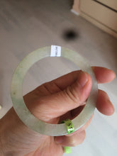 Load image into Gallery viewer, 55.2 mm certified Type A 100% Natural icy green/yellow super thin Jadeite bangle AH48-1451
