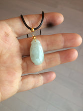 Load image into Gallery viewer, 100% natural type A icy white blessed melon Jadeite Jade pendant AF24
