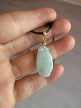 Load image into Gallery viewer, 100% natural type A icy white blessed melon Jadeite Jade pendant AF24
