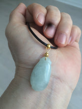 Load image into Gallery viewer, 100% natural type A icy white blessed melon Jadeite Jade pendant AF24
