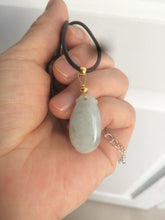 Load image into Gallery viewer, 100% natural type A icy white blessed melon Jadeite Jade pendant AF24

