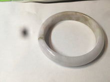 Load image into Gallery viewer, 57.7mm type A 100% Natural light purple white Jadeite Jade bangle AD69
