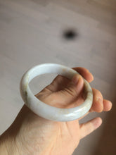 Load image into Gallery viewer, 57.7mm type A 100% Natural light purple white Jadeite Jade bangle AD69
