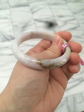 Load image into Gallery viewer, Certified 54.3mm Type A 100% Natural green/brown/purple Jadeite Jade bangle AY41
