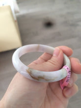 Load image into Gallery viewer, Certified 54.3mm Type A 100% Natural green/brown/purple Jadeite Jade bangle AY41
