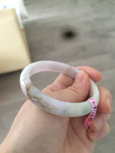 Load image into Gallery viewer, Certified 54.3mm Type A 100% Natural green/brown/purple Jadeite Jade bangle AY41
