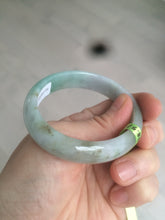 Load image into Gallery viewer, 51mm 100% natural Type A green oval jadeite jade bangle U72-1523
