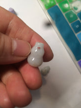 Load image into Gallery viewer, 100% natural type A 3D white/yellow/purple/brown Jadeite jade gourd ( 葫芦, 福禄) pendant AF31
