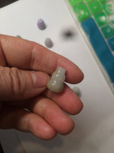 Load image into Gallery viewer, 100% natural type A 3D white/yellow/purple/brown Jadeite jade gourd ( 葫芦, 福禄) pendant AF31
