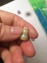 Load image into Gallery viewer, 100% natural type A 3D white/yellow/purple/brown Jadeite jade gourd ( 葫芦, 福禄) pendant AF31
