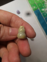 Load image into Gallery viewer, 100% natural type A 3D white/yellow/purple/brown Jadeite jade gourd ( 葫芦, 福禄) pendant AF31
