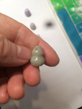 Load image into Gallery viewer, 100% natural type A 3D white/yellow/purple/brown Jadeite jade gourd ( 葫芦, 福禄) pendant AF31
