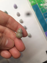 Load image into Gallery viewer, 100% natural type A 3D white/yellow/purple/brown Jadeite jade gourd ( 葫芦, 福禄) pendant AF31

