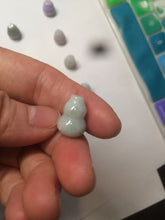Load image into Gallery viewer, 100% natural type A 3D white/yellow/purple/brown Jadeite jade gourd ( 葫芦, 福禄) pendant AF31
