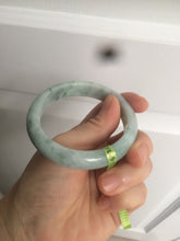 Load image into Gallery viewer, 55mm Certified type A 100% Natural green/white Jadeite bangle KS74-1313
