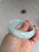 Load image into Gallery viewer, 52mm certified type A100% Natural green white oval Jadeite Jade bangle H148-1034
