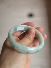 Load image into Gallery viewer, 52mm certified type A100% Natural green white oval Jadeite Jade bangle H148-1034
