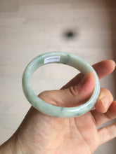 Load image into Gallery viewer, 52mm certified type A100% Natural green white oval Jadeite Jade bangle H148-1034
