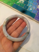 Load image into Gallery viewer, 54mm certified 100% natural type A green purple yellow round cut jadeite jade bangle AS4-0517
