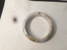 Load image into Gallery viewer, 55mm type A 100% Natural light purple white Jadeite Jade bangle AM1
