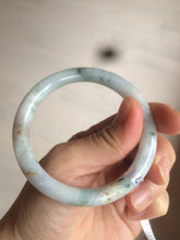 Load image into Gallery viewer, 54mm certified 100% natural type A green purple yellow round cut jadeite jade bangle AS4-0517
